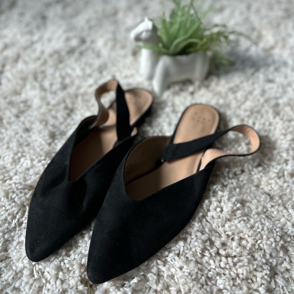 Super cute A New Day black elegant simple preppy pointed toe flat evenin… - Picture 1 of 4